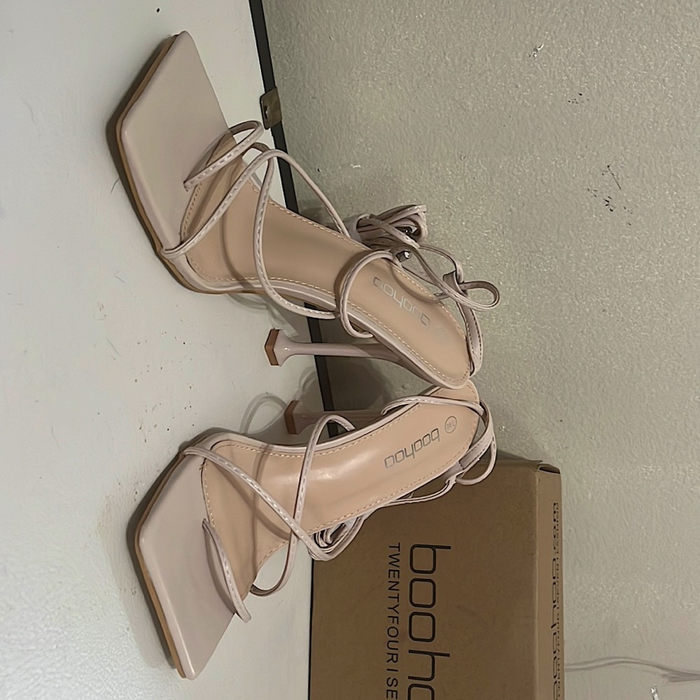 Wide Fit Square Toe Wrap Up Sandal